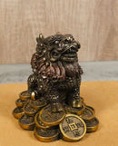 Feng Shui Fortune Money Dragon Chi Lin Yang Energy Gold Coins Charm Figurine