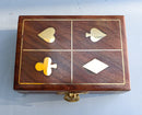 Gambling Poker Spade Heart Club Diamond Symbols Decorative Trinket Wooden Box