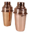 Transitional Modern Chic Style Stainless Steel Copper Finish Salt Pepper Shakers