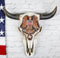 Western Patriotic USA Flag Army Branch Eagle Key Emblem Cow Skull Wall Decor