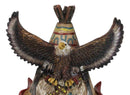 Rustic Southwestern Tribal Indian Teepee Hut Eagle Money Piggy Bank Figurine