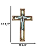 Rustic Western Abstract Jesus Christ The Redeemer Fleur De Lis Wall Cross Decor