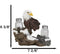 American Bald Eagle On Snowy Tree Branch Rock Cliff Salt Pepper Shakers Holder