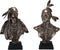 Set Of 2 Native American Indian Chief And Princess With Eagle Feathers Statues