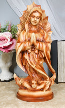 Our Lady of Guadalupe Virgin Mother Mary Catholic Decor Faux Wood Resin Figurine