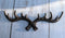 Cast Iron Rustic 10 Point Stag Deer Antlers Rack Wall Plaque 11"L Hanging Hooks