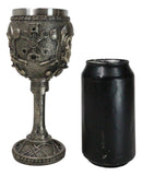 Motorcycle Mechanic Gothic Dark Biker Skull With Helmet Wine Goblet Cup