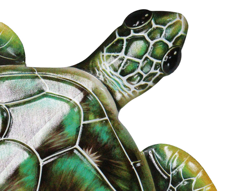 Marine Ocean Harmony Series Green Bermuda Elegant Sea Turtle Metal Wall Decor