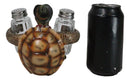 Rustic Western Cowboy Sea Turtle Hugging Salt And Pepper Shakers Holder Figurine