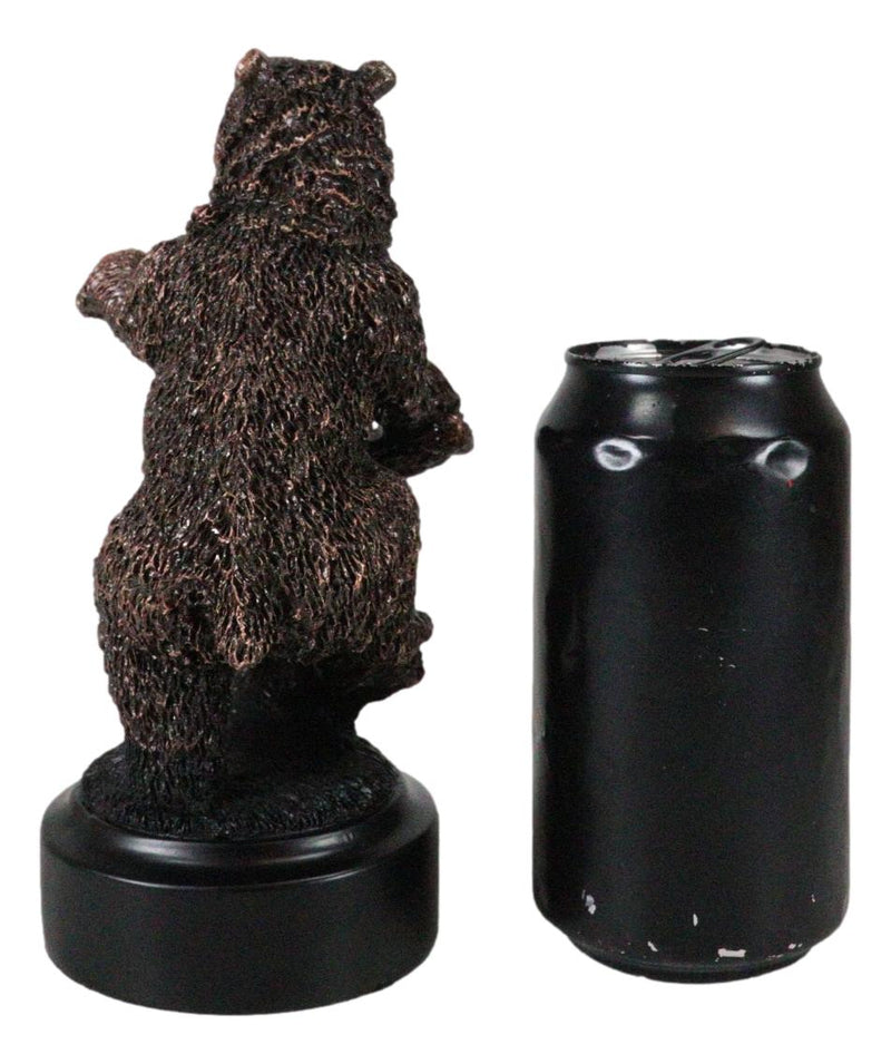 Wall Street Standing Grizzly Bear Statue Bronze Electroplated Resin Figurine