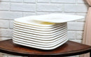 Contemporary 6.5" Square White Jade Melamine Salad Dessert Plates Pack Of 12