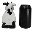 Whimsical Holstein Bovine Cow with Collar Bell Money Coin Savings Piggy Bank