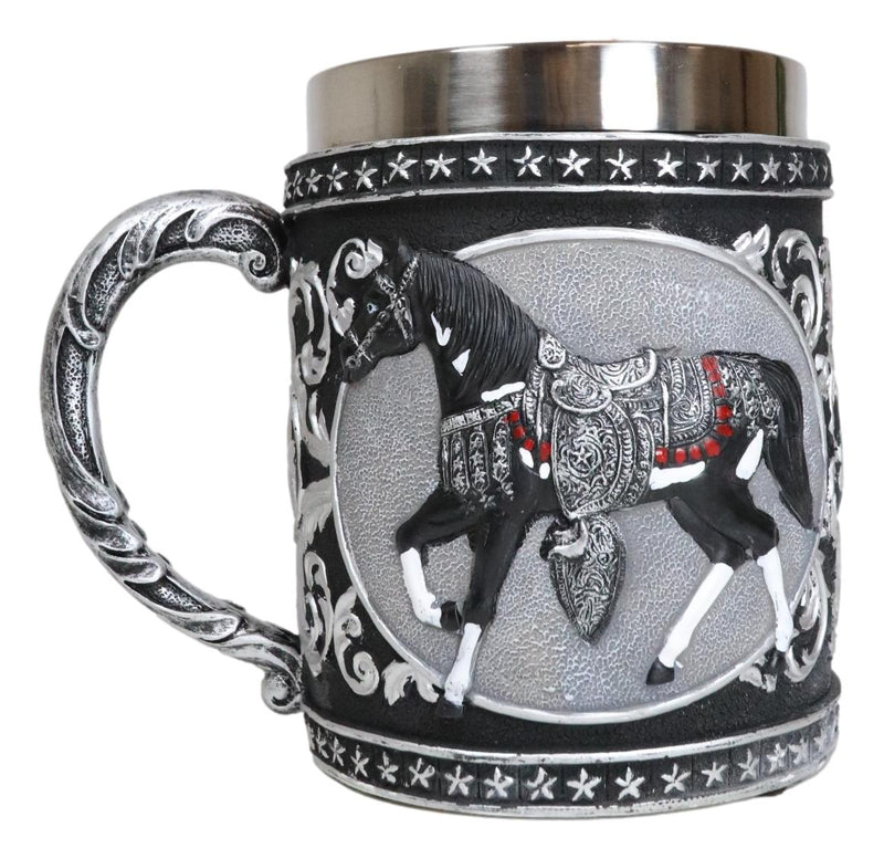 The Trail Of Painted Ponies Silverado Lone Star Scrollwork Horse Tankard Mug