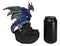 Purple Blue Dragon Perching On Stonewall Castle Ashtray Jewelry Dish Figurine