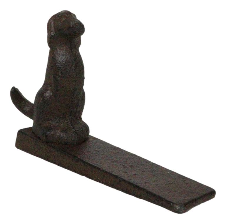 Rustic Cast Iron Whimsical Canine Cocker Spaniel Dog Door Stop Stopper Wedge