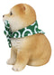 Lifelike Adorable Sitting Japanese Shiba Inu Puppy Dog with Scarf Mini Figurine