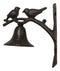 Cast Iron Rustic Western Country Cottage Lovebirds Bird Wall Dinner Yard Bell