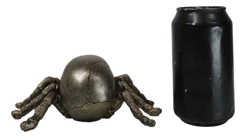 Faux Bronze Creepy Crawler Tarantula Arachnid Skulltula Spider Skull Figurine