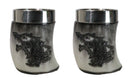 Set Of 2 Norse Mythology Viking Wolf Fenrir Enemy Of The Gods Shot Glasses