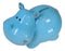 Whimsical Pastel Blue Pachyderm Rhino Money Coin Savings Piggy Bank Figurine