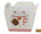 Maneki Neko Lucky Cat Asian Takeout To Go Box Serving Bowl With Chopsticks Set