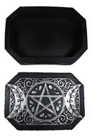 Wiccan Celestial Sacred Crescent Full Moon Triple Moons Decorative Trinket Box