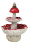 Enchanted Fairy Garden Red 3 Tiered Toadstool Mushrooms Backflow Incense Burner