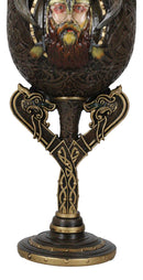 Viking Berserker Warrior Wine Goblet Chalice With Dragon Longship Boat Stem