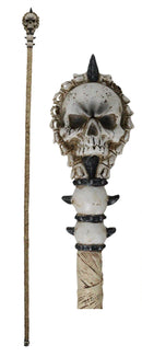 Gothic Vertebrae Bone Skull Decorative 67"L Prop Cosplay Staff Swagger Cane