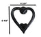 Cast Iron Black Love Heart Shaped Abstract Art Decorative Door Knocker Accent