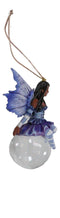 Blue Violet Bubble Rider Fairy Ornament Amy Brown Holiday Collection Accent