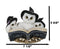 Arctic White Snow Owls With Witch Hats And Triple Moon Magic Spellbook Figurine