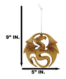 Anne Stokes Fantasy Royal Seal Golden Medal Dragon Tree Hanging Ornament Decor