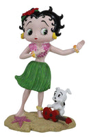 Ocean Hawaii Aloha Betty Boop Hula Dancing with Pudgy Dog and Ukulele Figurine