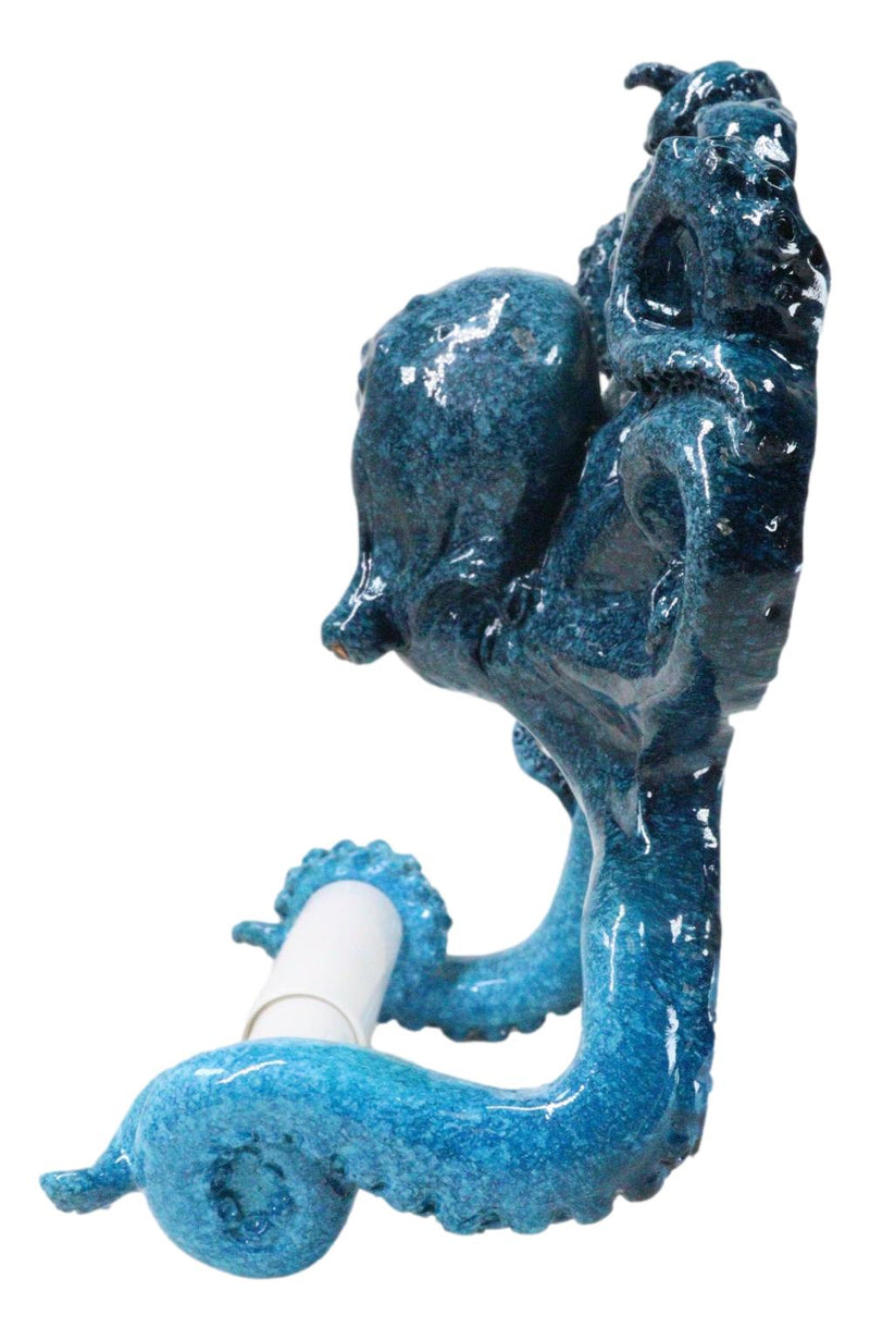 Nautical Marine Ocean Blue Sea Octopus Tentacles Wall Toilet Paper Holder