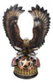 Patriotic Eagle With Open Wings On 2 Pistols Western Star and Bullets Figurine