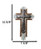 Rustic Western Faux Wood Blessed Faith Love Hope Family Grace Layered Wall Cross