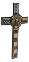 Rustic Western American Flag Army With Eagle Great Seal Memorial Wall Cross