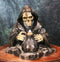 Grim Reaper Skeleton Wizard Chanting Spells Backflow Incense Cone Burner Statue