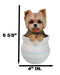 Yorkie Yorkshire Terrier Teacup Puppy Dog Figurine With Glass Eyes Pup In Pot