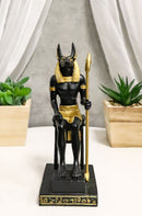 Ancient Egyptian God Anubis Sitting On Throne Statue Deity Lord of The Afterlife