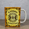 Yellow Grimoire Book of Spells Triple Moon Arcane Arts Ceramic Boxy Square Mug