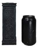 Wicca Celtic Knotwork Sacred Symbols Dark Art Votive Column Candle Holder Stand