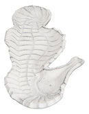 Cast Iron Rustic White Swimming Seahorse Trinket Coins Jewelry Tray Dish Decor