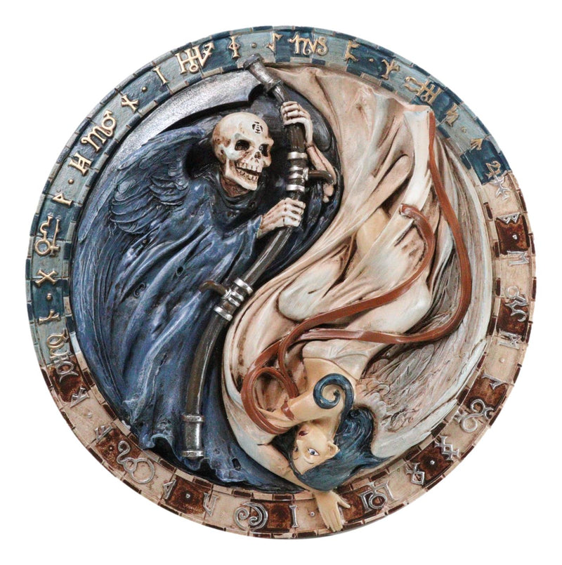 Gothic Grim Reaper of Darkness and Angel of Light Versus Doctrinus Wall Decor