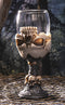 Death Inverted Half Skull Graveyard Labyrinth Skeleton Wine Goblet Glass Chalice