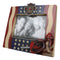 Patriotic Maltese Cross Fireman Helmet Hose Fire Hydrant USA Flag Picture Frame