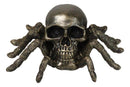 Faux Bronze Creepy Crawler Tarantula Arachnid Skulltula Spider Skull Figurine