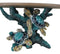 Marine Blue Sea Turtles Swimming by Ocean Corals Floating Wall Bracket Shelf