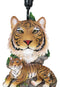 Royal Bengal Tiger Jungle Predator Desktop Table Lamp Statue Decor With Shade